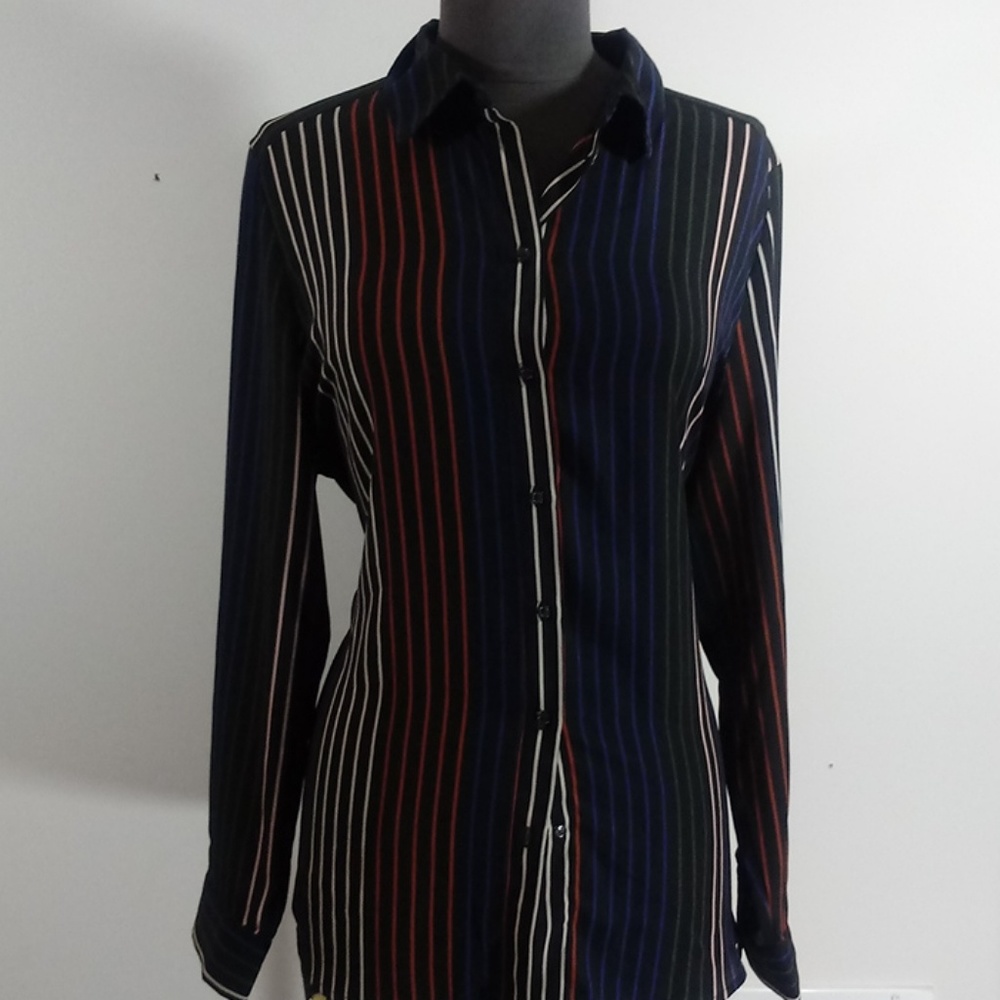 Multi Colored Striped Button Down - image 1